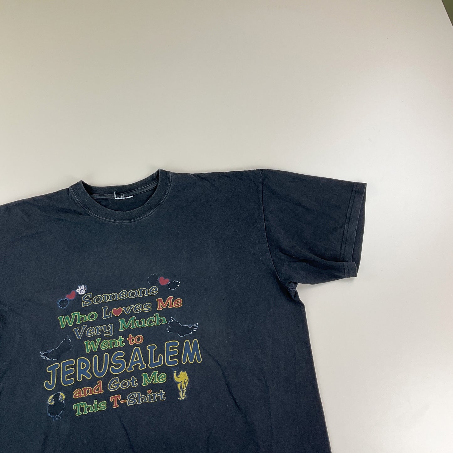 Jerusalem Grafik 90s T-Shirt - Large-NO NAME-olesstore-vintage-secondhand-shop-austria-österreich