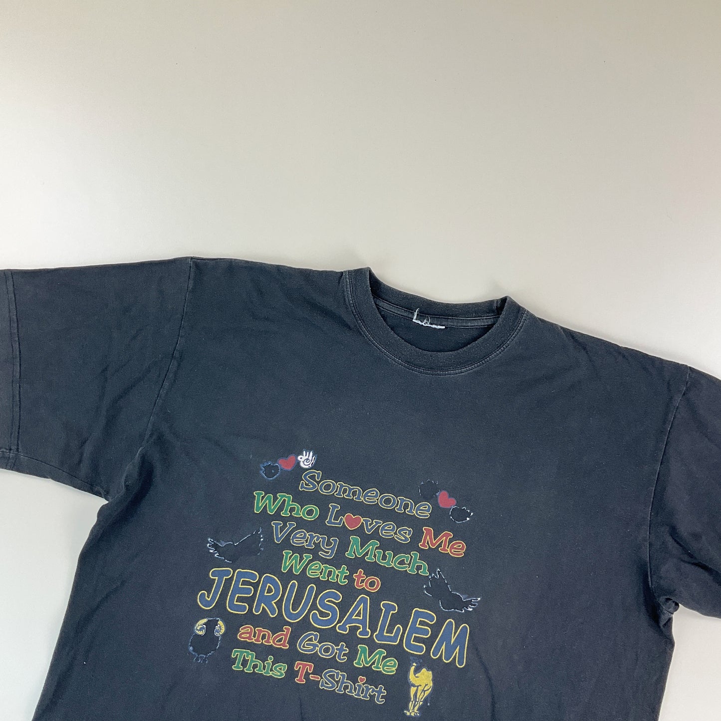 Jerusalem Grafik 90s T-Shirt - Large-NO NAME-olesstore-vintage-secondhand-shop-austria-österreich