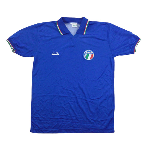 Diadora x Italia 1986 Football Jersey - Large-DIADORA-olesstore-vintage-secondhand-shop-austria-österreich