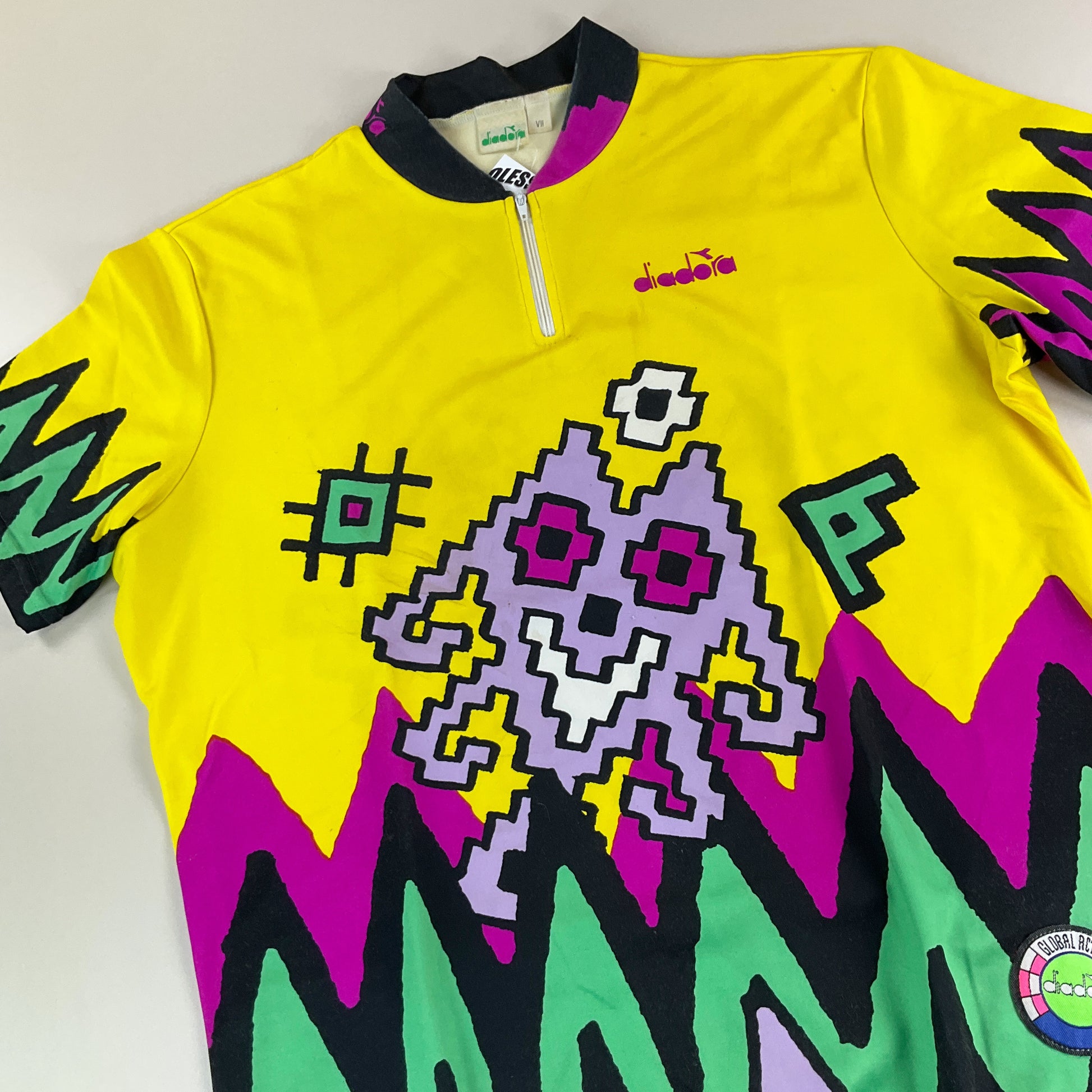 Diadora 90s Rennrad Trikot - Large-DIADORA-olesstore-vintage-secondhand-shop-austria-österreich