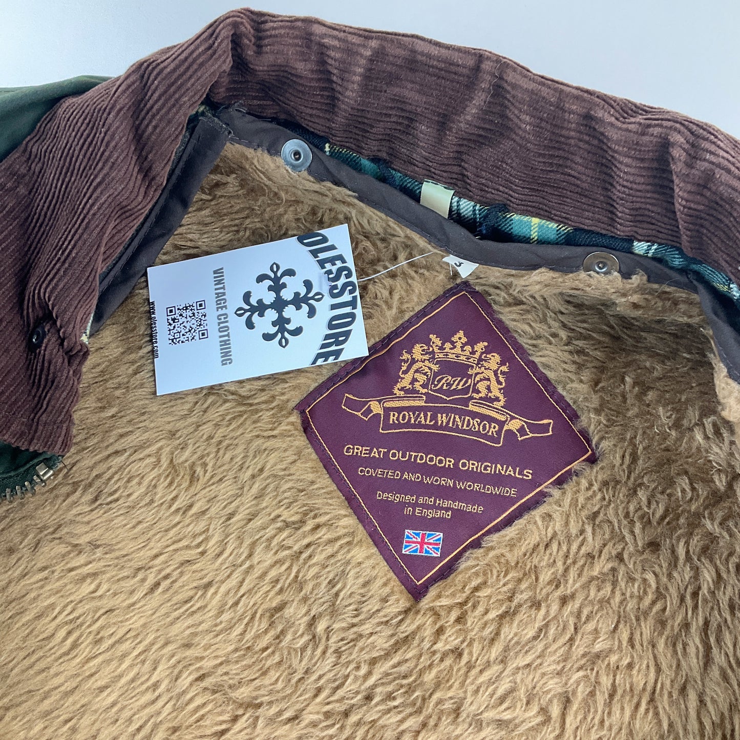 Royal Windsor England 90s Wachs Jacke - XXL-Royal Windsor-olesstore-vintage-secondhand-shop-austria-österreich