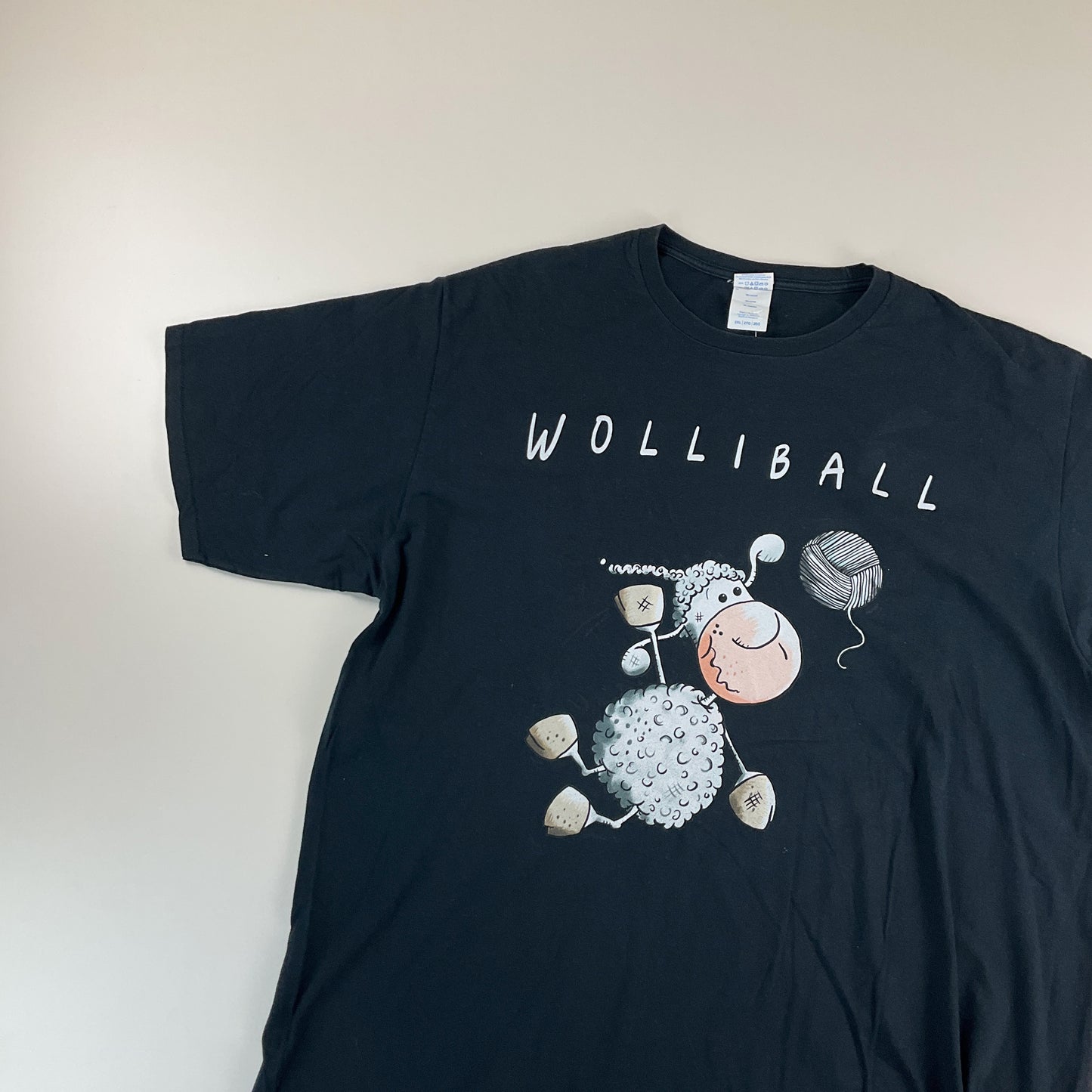 Wolliball Schaf Grafik T-Shirt - XXL-Port & Company-olesstore-vintage-secondhand-shop-austria-österreich
