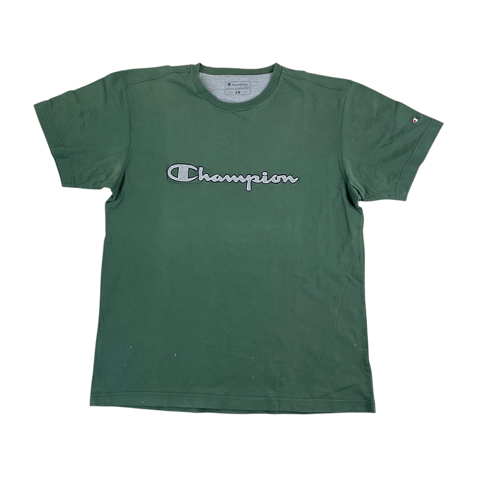 Champion Spellout T-Shirt - Large-CHAMPION-olesstore-vintage-secondhand-shop-austria-österreich