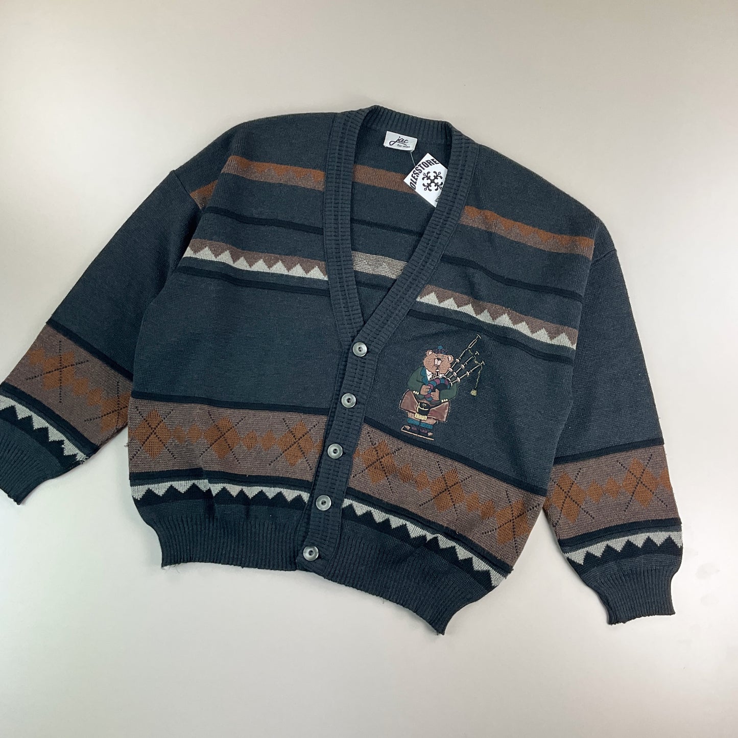 Jac 90s Woll- Cardigan - Large-Jac-olesstore-vintage-secondhand-shop-austria-österreich