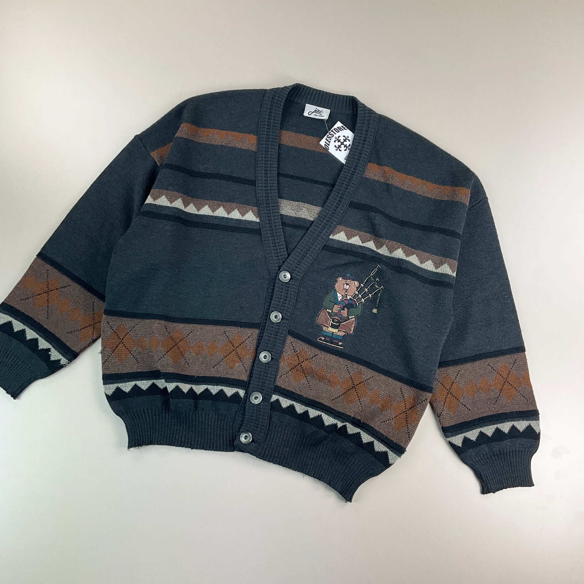 Jac 90s Woll- Cardigan - Large-Jac-olesstore-vintage-secondhand-shop-austria-österreich