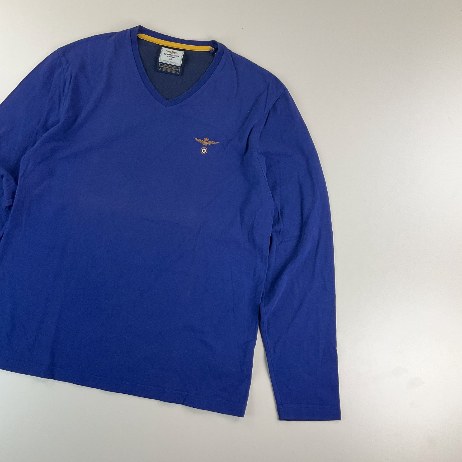 Aeronautica Militare Langarm T-Shirt - Large-AERONAUTICA-olesstore-vintage-secondhand-shop-austria-österreich