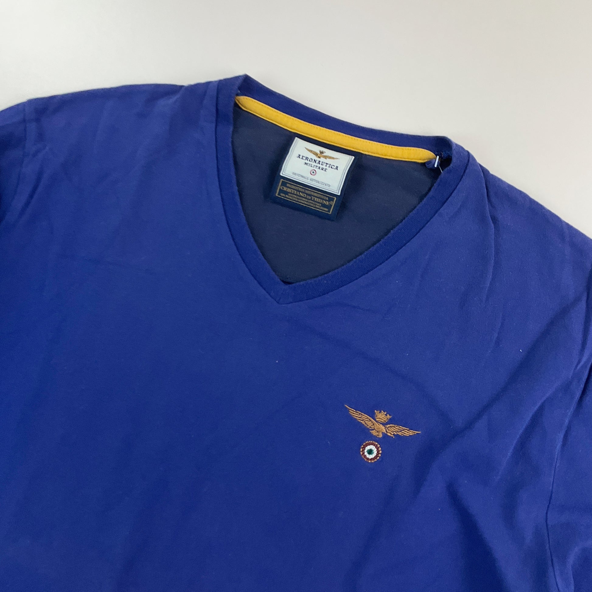 Aeronautica Militare Langarm T-Shirt - Large-AERONAUTICA-olesstore-vintage-secondhand-shop-austria-österreich