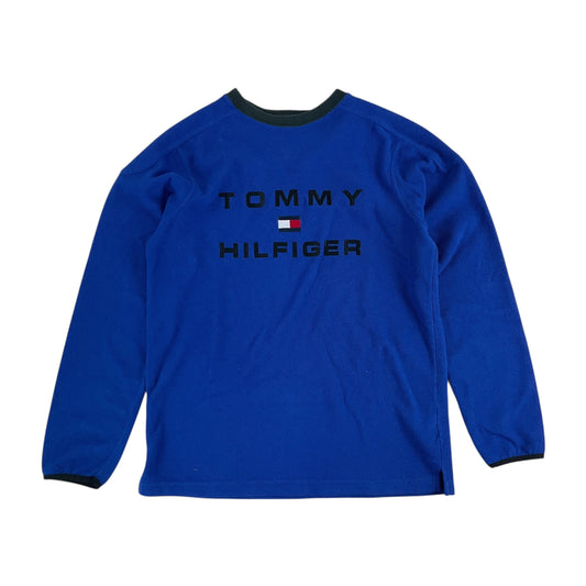 Tommy Hilfiger 90s Spellout Fleece Sweatshirt - Small-TOMMY HILFIGER-olesstore-vintage-secondhand-shop-austria-österreich