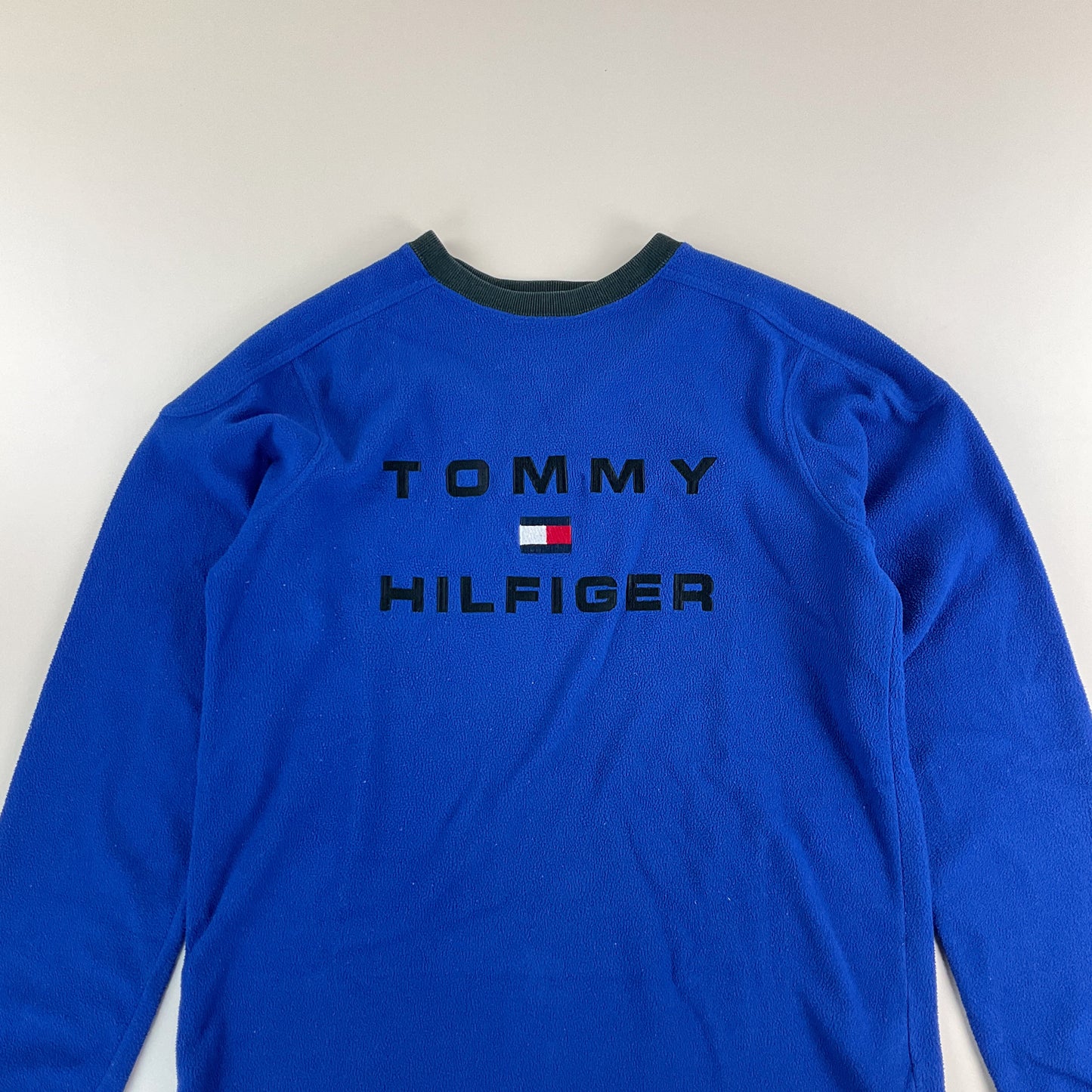 Tommy Hilfiger 90s Spellout Fleece Sweatshirt - Small-TOMMY HILFIGER-olesstore-vintage-secondhand-shop-austria-österreich