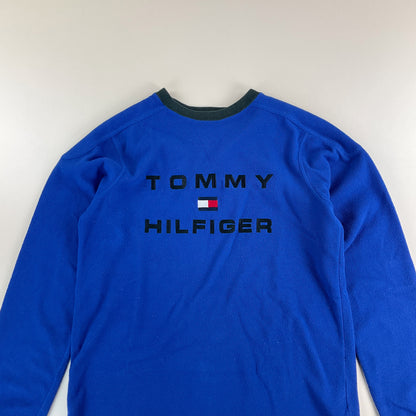 Tommy Hilfiger 90s Spellout Fleece Sweatshirt - Small-TOMMY HILFIGER-olesstore-vintage-secondhand-shop-austria-österreich