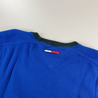 Tommy Hilfiger 90s Spellout Fleece Sweatshirt - Small-TOMMY HILFIGER-olesstore-vintage-secondhand-shop-austria-österreich