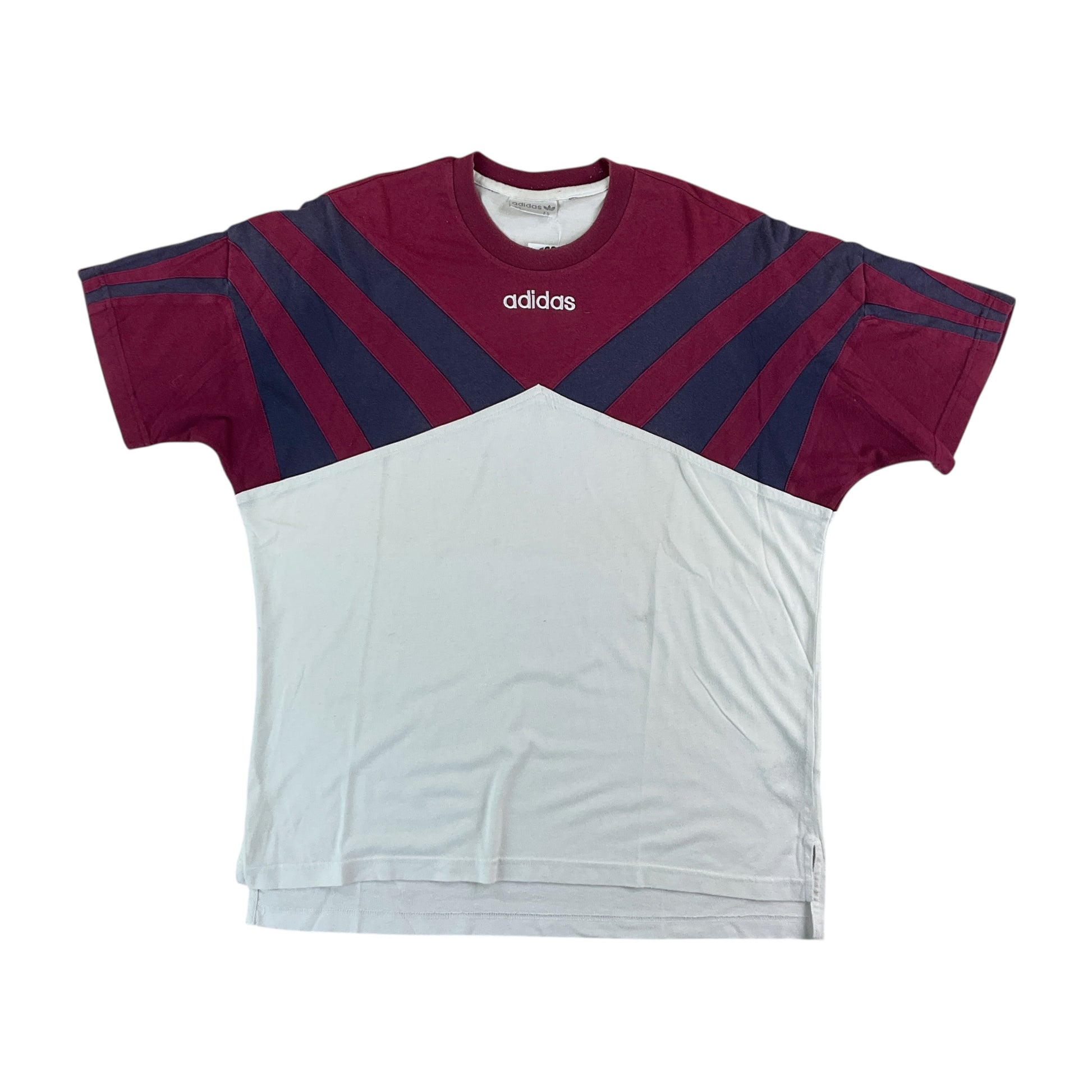 Adidas 90s Rare Center Logo T-Shirt - XL-ADIDAS-olesstore-vintage-secondhand-shop-austria-österreich