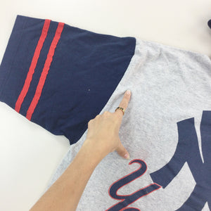 New York Yankees Hooded T-Shirt - Large-MLB-olesstore-vintage-secondhand-shop-austria-österreich