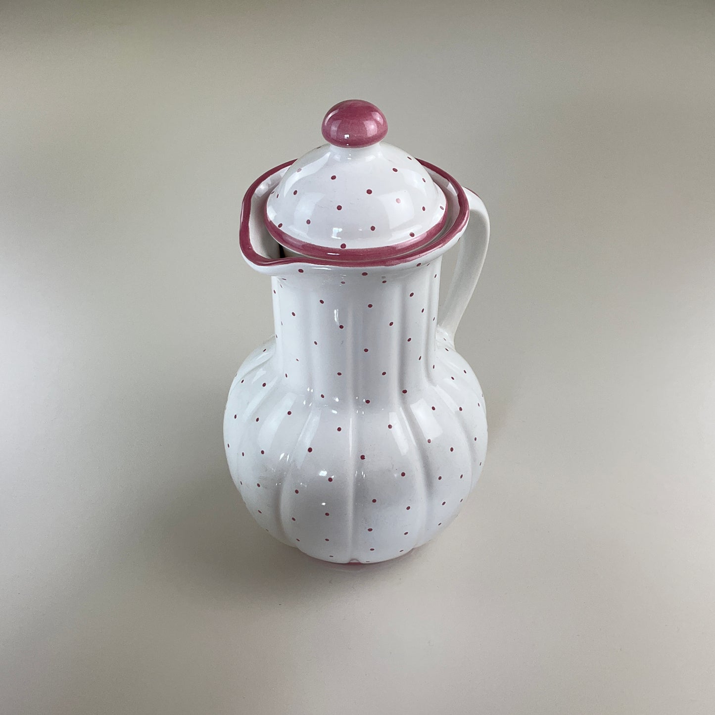 Gmundner Keramik Barock Krug Tupferl Rosa 22cm-Gmundner Keramik-olesstore-vintage-secondhand-shop-austria-österreich