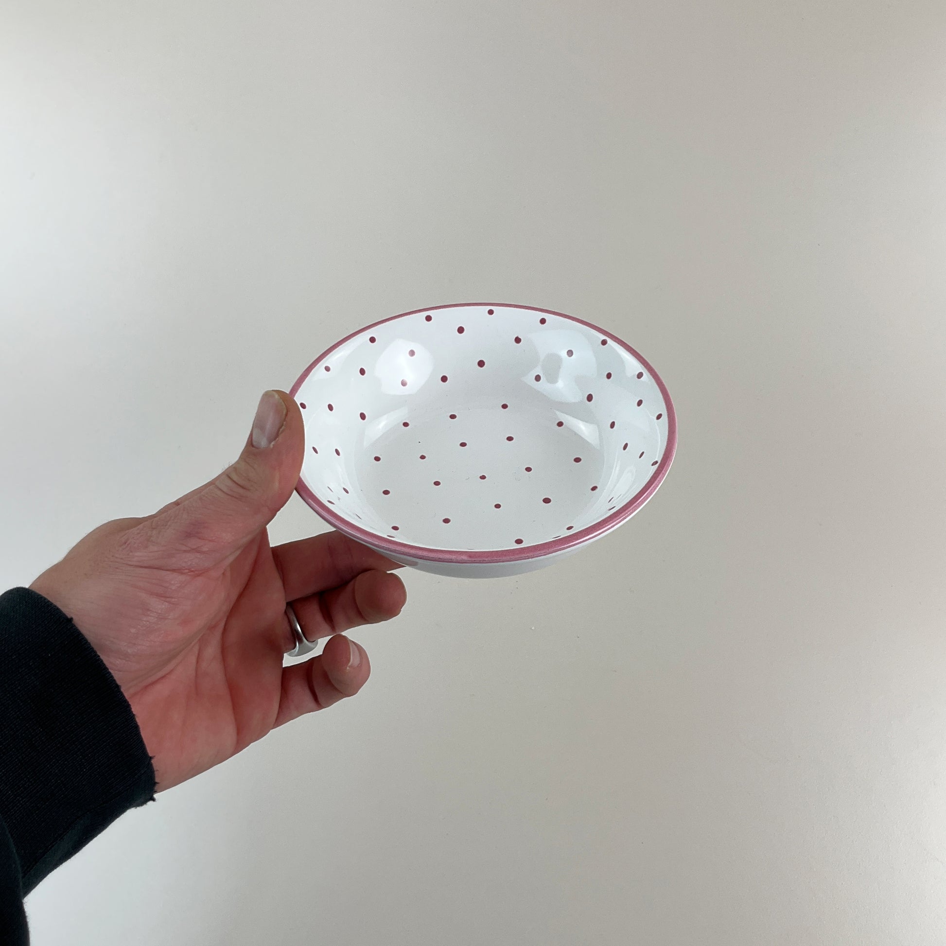 Gmundner Keramik kleine Schüssel Tupferl Rosa Ø14,5cm-Gmundner Keramik-olesstore-vintage-secondhand-shop-austria-österreich