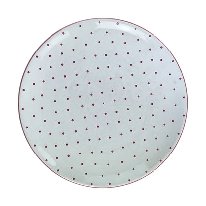 Gmundner Keramik Speiseteller Tupferl Rosa Ø24cm-Gmundner Keramik-olesstore-vintage-secondhand-shop-austria-österreich