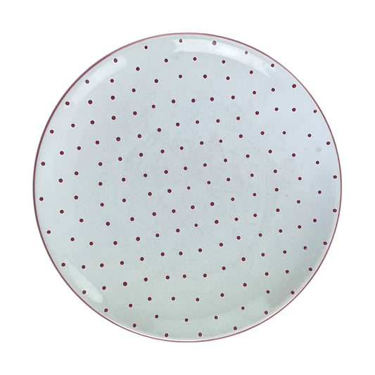 Gmundner Keramik Speiseteller Tupferl Rosa Ø24cm-Gmundner Keramik-olesstore-vintage-secondhand-shop-austria-österreich