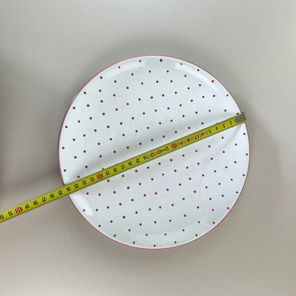 Gmundner Keramik Speiseteller Tupferl Rosa Ø24cm-Gmundner Keramik-olesstore-vintage-secondhand-shop-austria-österreich