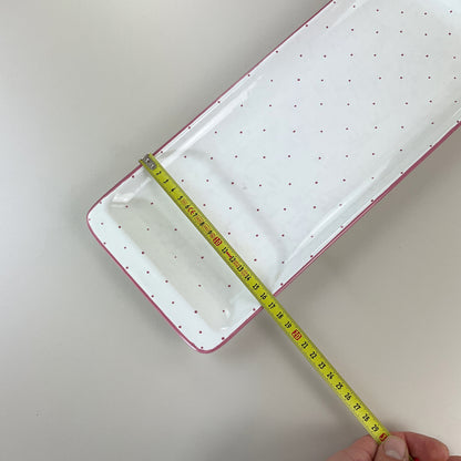 Gmundner Keramik Stollen Platte Tupferl Rosa 42cm-Gmundner Keramik-olesstore-vintage-secondhand-shop-austria-österreich