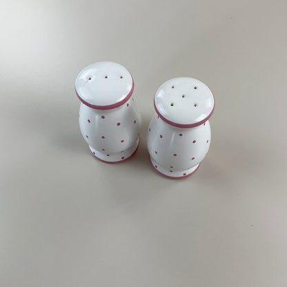 Gmundner Keramik Salz- und Pfefferstreuer Tupferl Rosa-Gmundner Keramik-olesstore-vintage-secondhand-shop-austria-österreich