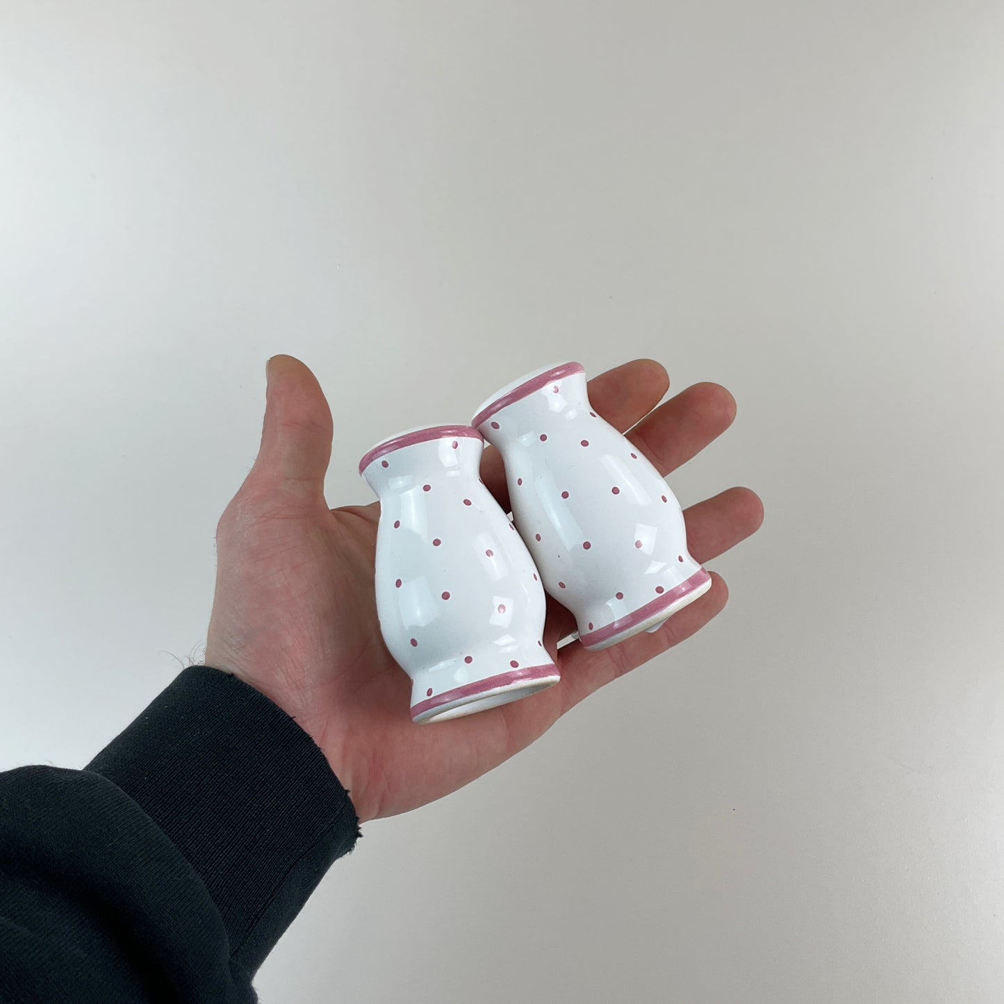 Gmundner Keramik Salz- und Pfefferstreuer Tupferl Rosa-Gmundner Keramik-olesstore-vintage-secondhand-shop-austria-österreich