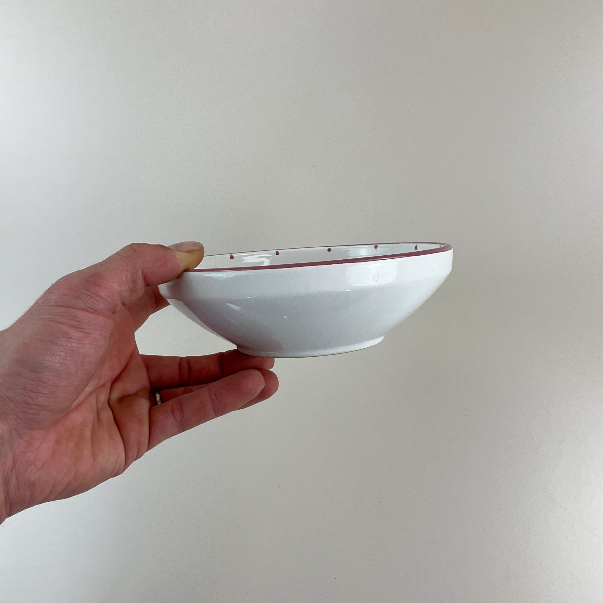 Gmundner Keramik Schüssel Tupferl Rosa Ø17cm-Gmundner Keramik-olesstore-vintage-secondhand-shop-austria-österreich