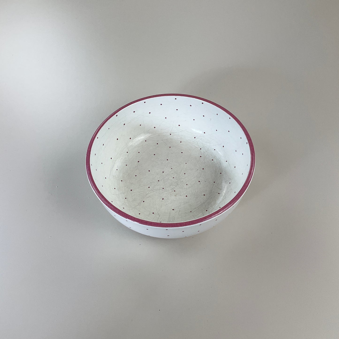 Gmundner Keramik Schüssel Tupferl Rosa Ø19cm-Gmundner Keramik-olesstore-vintage-secondhand-shop-austria-österreich