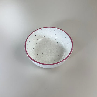 Gmundner Keramik Schüssel Tupferl Rosa Ø19cm-Gmundner Keramik-olesstore-vintage-secondhand-shop-austria-österreich