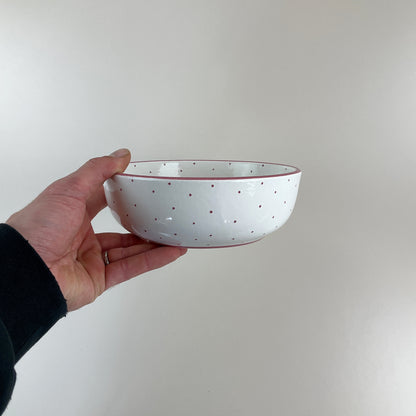 Gmundner Keramik Schüssel Tupferl Rosa Ø19cm-Gmundner Keramik-olesstore-vintage-secondhand-shop-austria-österreich