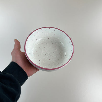 Gmundner Keramik Schüssel Tupferl Rosa Ø19cm-Gmundner Keramik-olesstore-vintage-secondhand-shop-austria-österreich