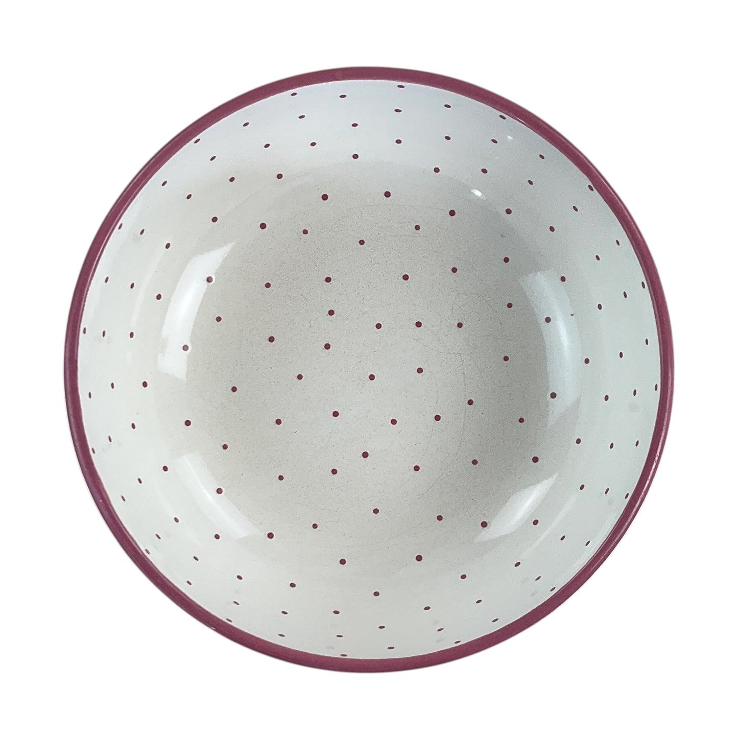 Gmundner Keramik Schüssel Tupferl Rosa Ø20,5cm-Gmundner Keramik-olesstore-vintage-secondhand-shop-austria-österreich