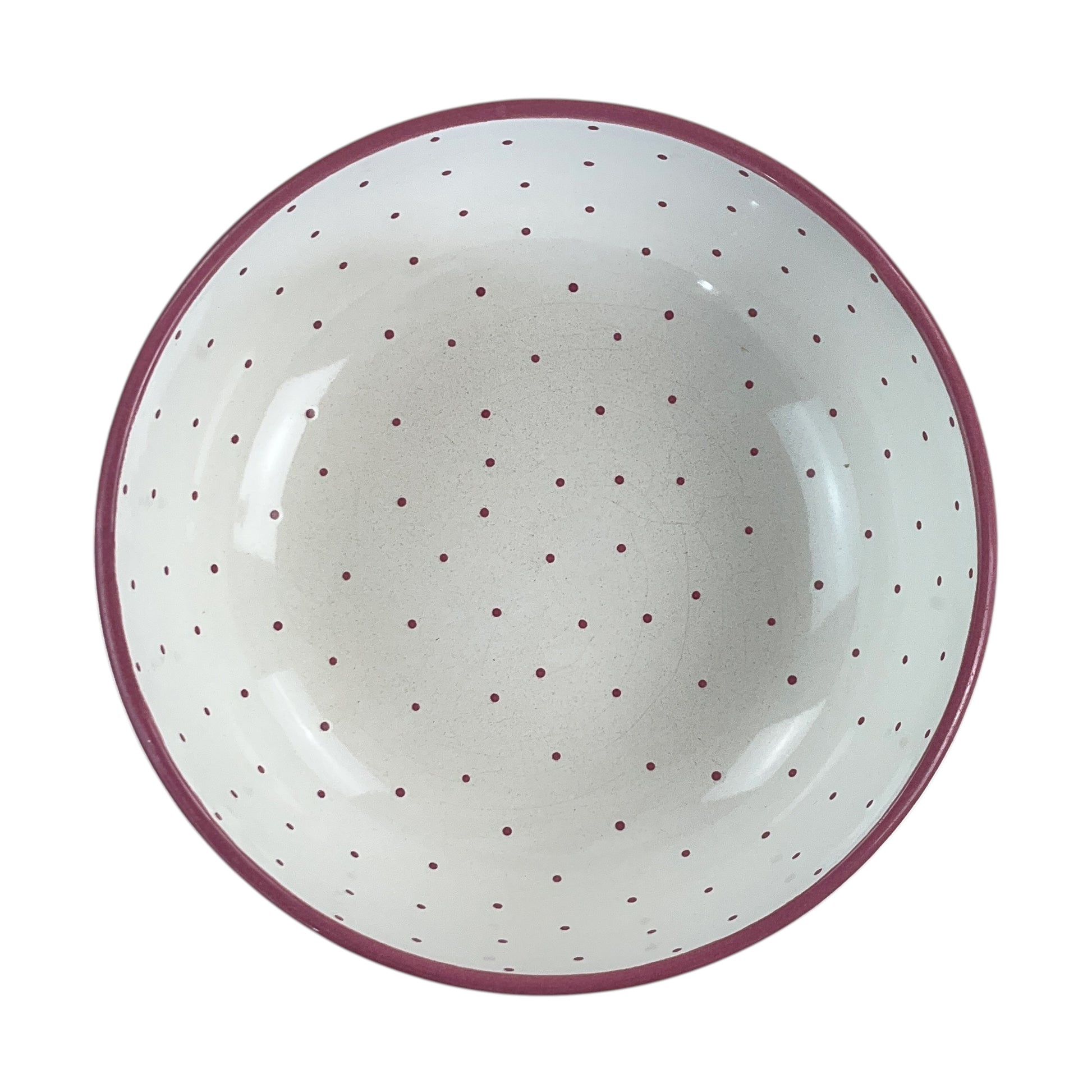 Gmundner Keramik Schüssel Tupferl Rosa Ø20,5cm-Gmundner Keramik-olesstore-vintage-secondhand-shop-austria-österreich