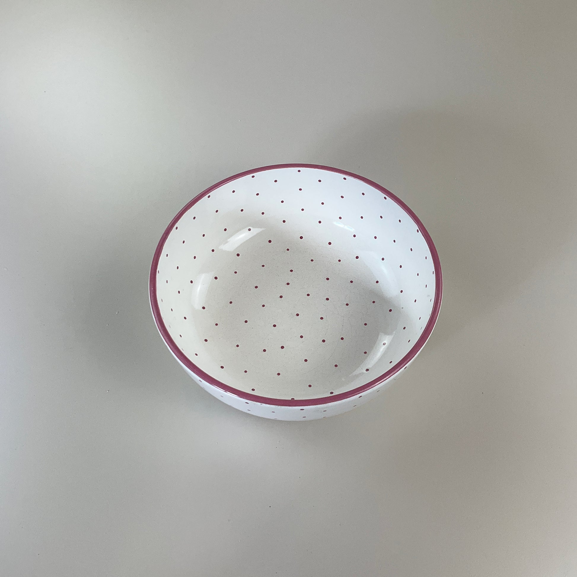 Gmundner Keramik Schüssel Tupferl Rosa Ø20,5cm-Gmundner Keramik-olesstore-vintage-secondhand-shop-austria-österreich