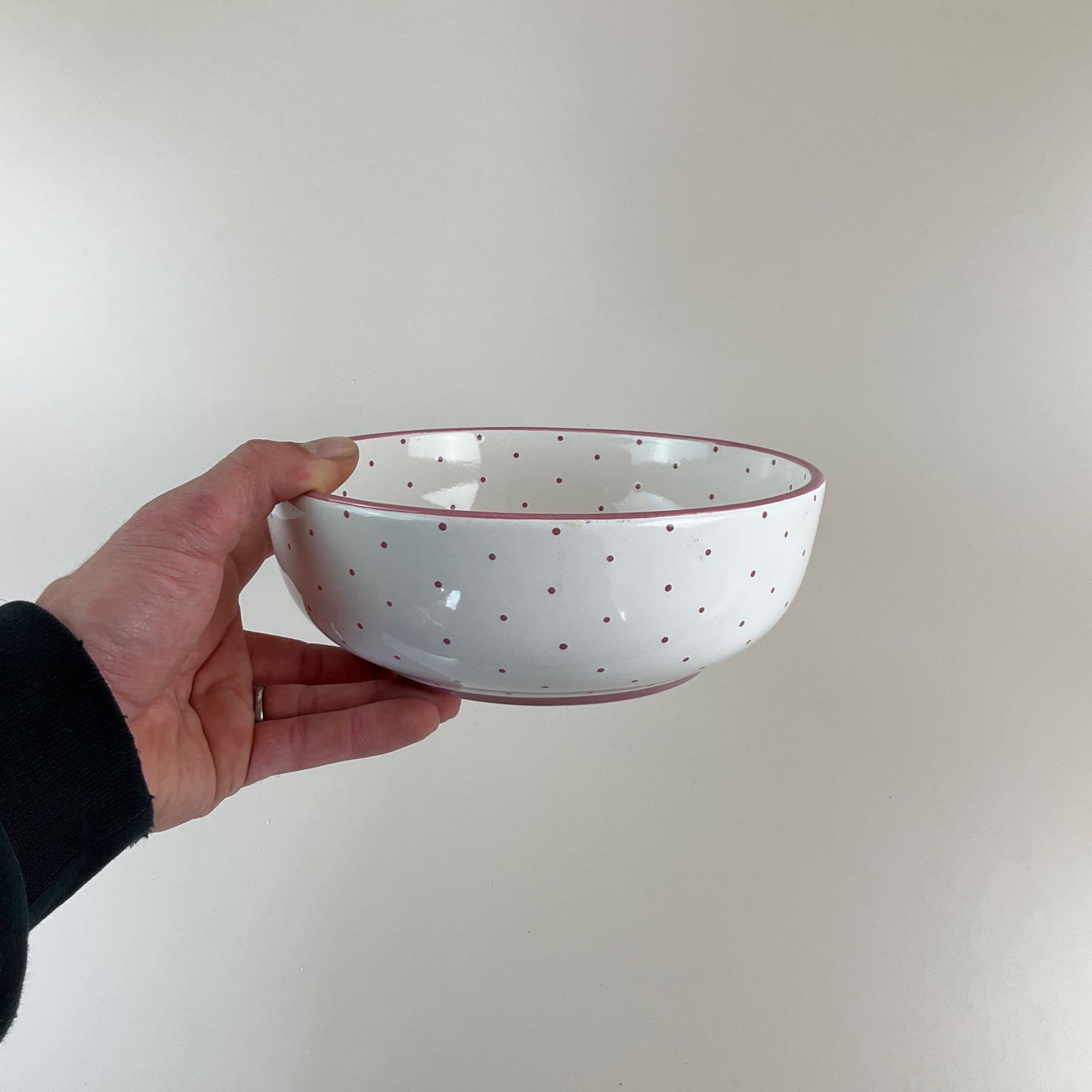 Gmundner Keramik Schüssel Tupferl Rosa Ø20,5cm-Gmundner Keramik-olesstore-vintage-secondhand-shop-austria-österreich