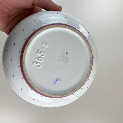 Gmundner Keramik Schüssel Tupferl Rosa Ø20,5cm-Gmundner Keramik-olesstore-vintage-secondhand-shop-austria-österreich