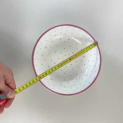 Gmundner Keramik Schüssel Tupferl Rosa Ø20,5cm-Gmundner Keramik-olesstore-vintage-secondhand-shop-austria-österreich