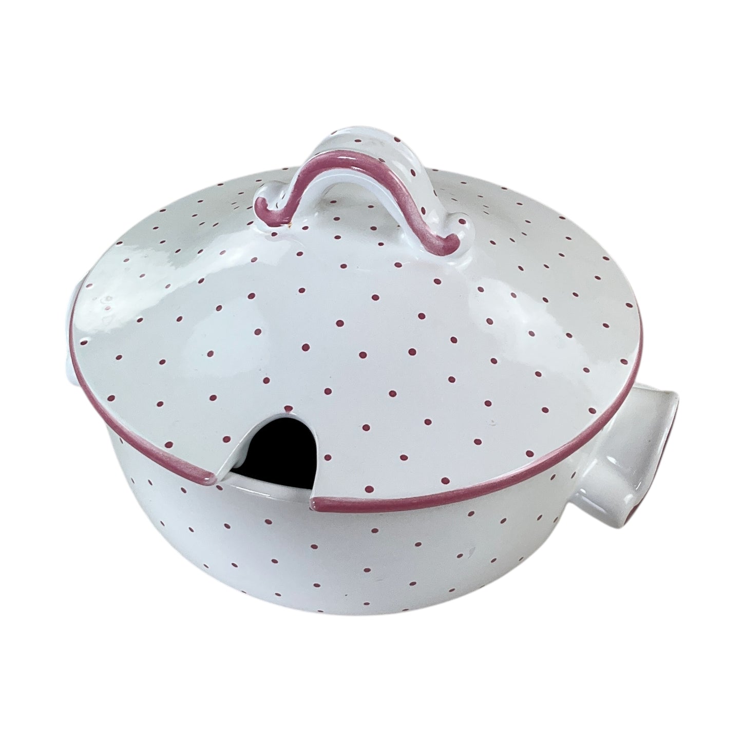 Gmundner Keramik Suppentopf Tupferl Rosa Ø23,5 cm-Gmundner Keramik-olesstore-vintage-secondhand-shop-austria-österreich