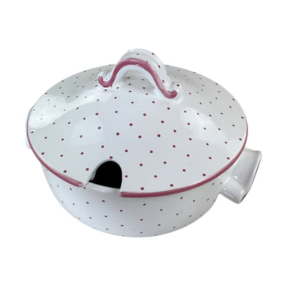 Gmundner Keramik Suppentopf Tupferl Rosa Ø23,5 cm-Gmundner Keramik-olesstore-vintage-secondhand-shop-austria-österreich