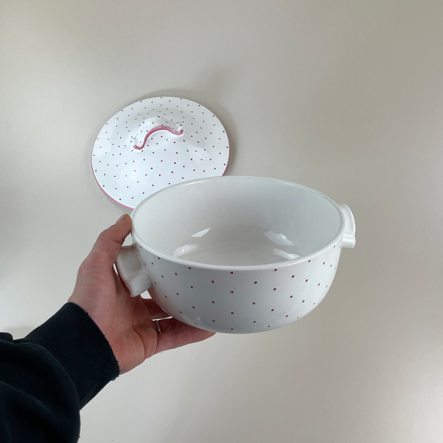 Gmundner Keramik Suppentopf Tupferl Rosa Ø23,5 cm-Gmundner Keramik-olesstore-vintage-secondhand-shop-austria-österreich