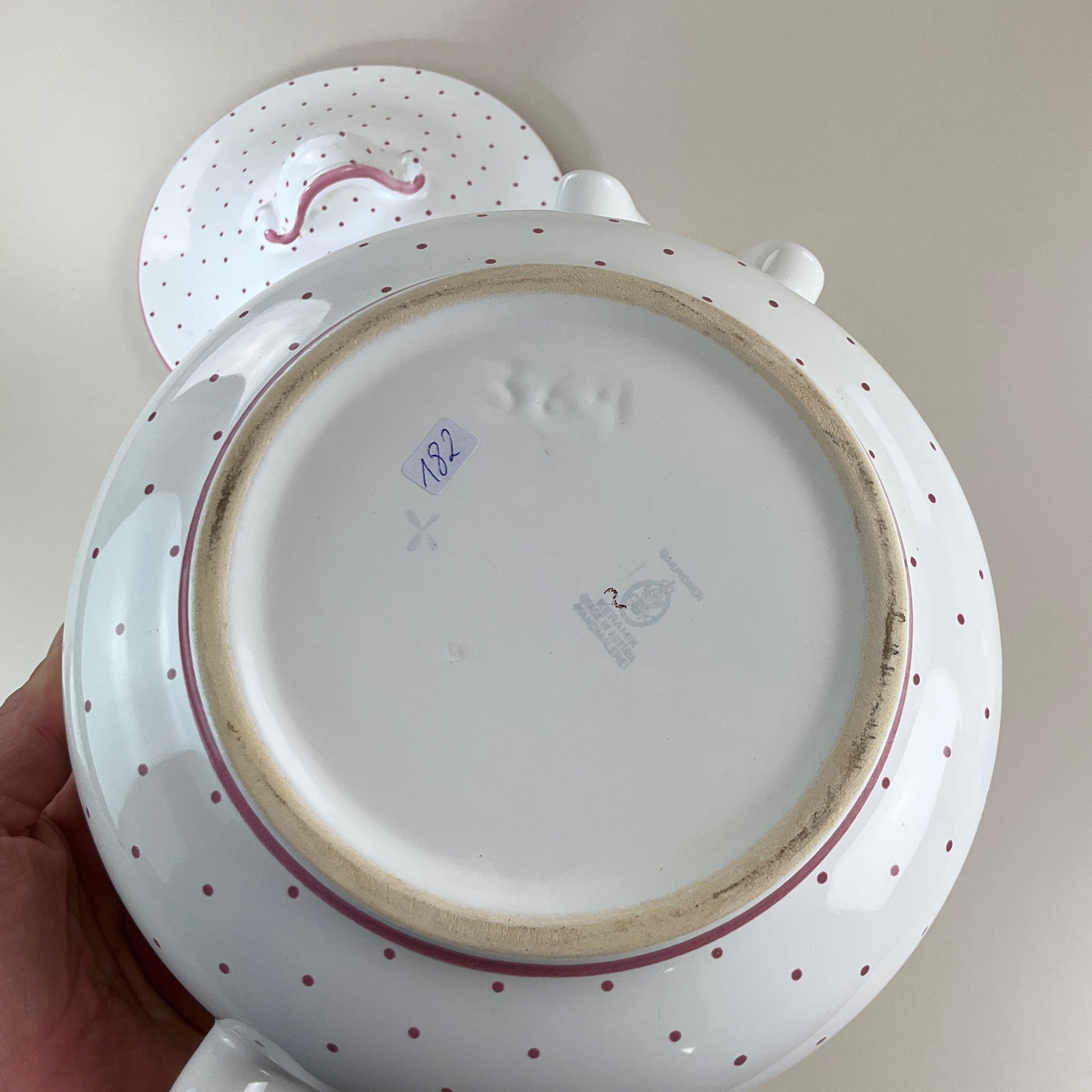 Gmundner Keramik Suppentopf Tupferl Rosa Ø23,5 cm-Gmundner Keramik-olesstore-vintage-secondhand-shop-austria-österreich