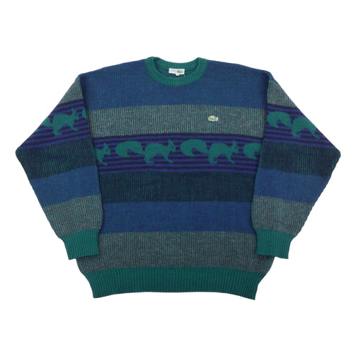 Lacoste 90s Knit Sweatshirt - XL-LACOSTE-olesstore-vintage-secondhand-shop-austria-österreich