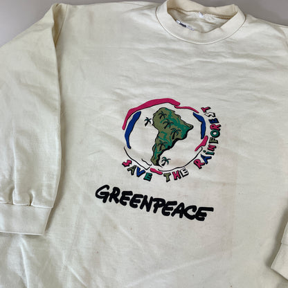 Greenpeace 90s "Save the Rainforest" Sweatshirt - XL-Greenpeace-olesstore-vintage-secondhand-shop-austria-österreich