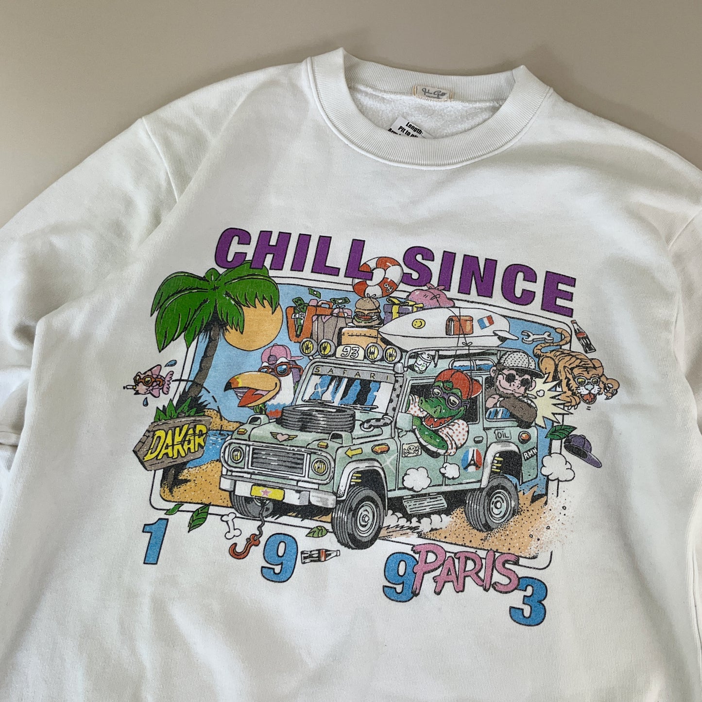 Paris "Chill since 1993" Sweatshirt - XL-John-olesstore-vintage-secondhand-shop-austria-österreich