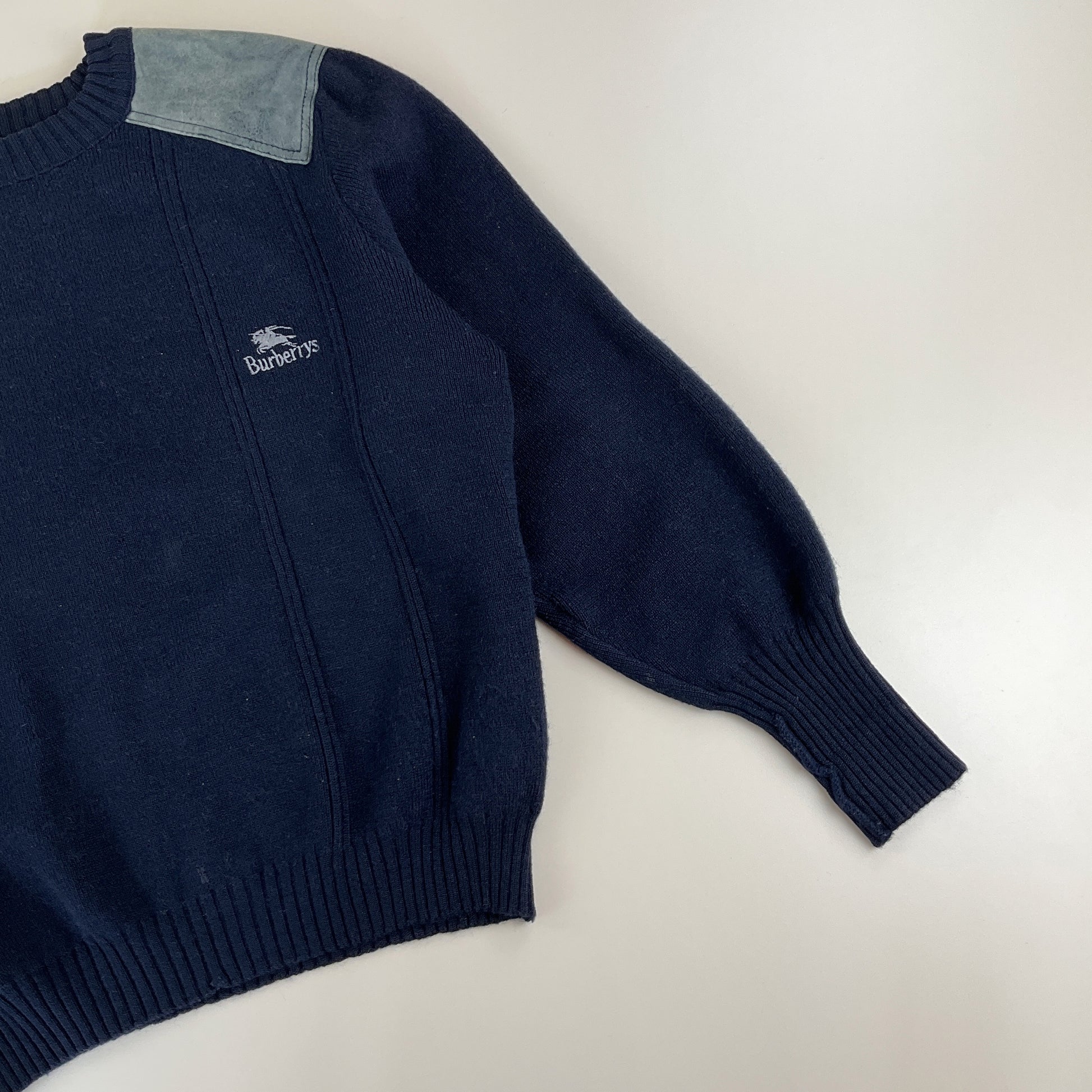 Burberry 90s Woll- Sweatshirt - Damen/S-Burberry-olesstore-vintage-secondhand-shop-austria-österreich