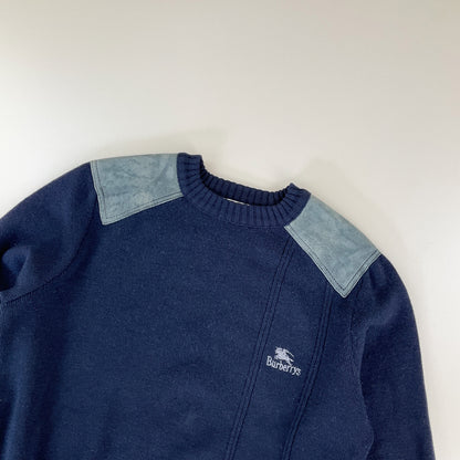 Burberry 90s Woll- Sweatshirt - Damen/S-Burberry-olesstore-vintage-secondhand-shop-austria-österreich