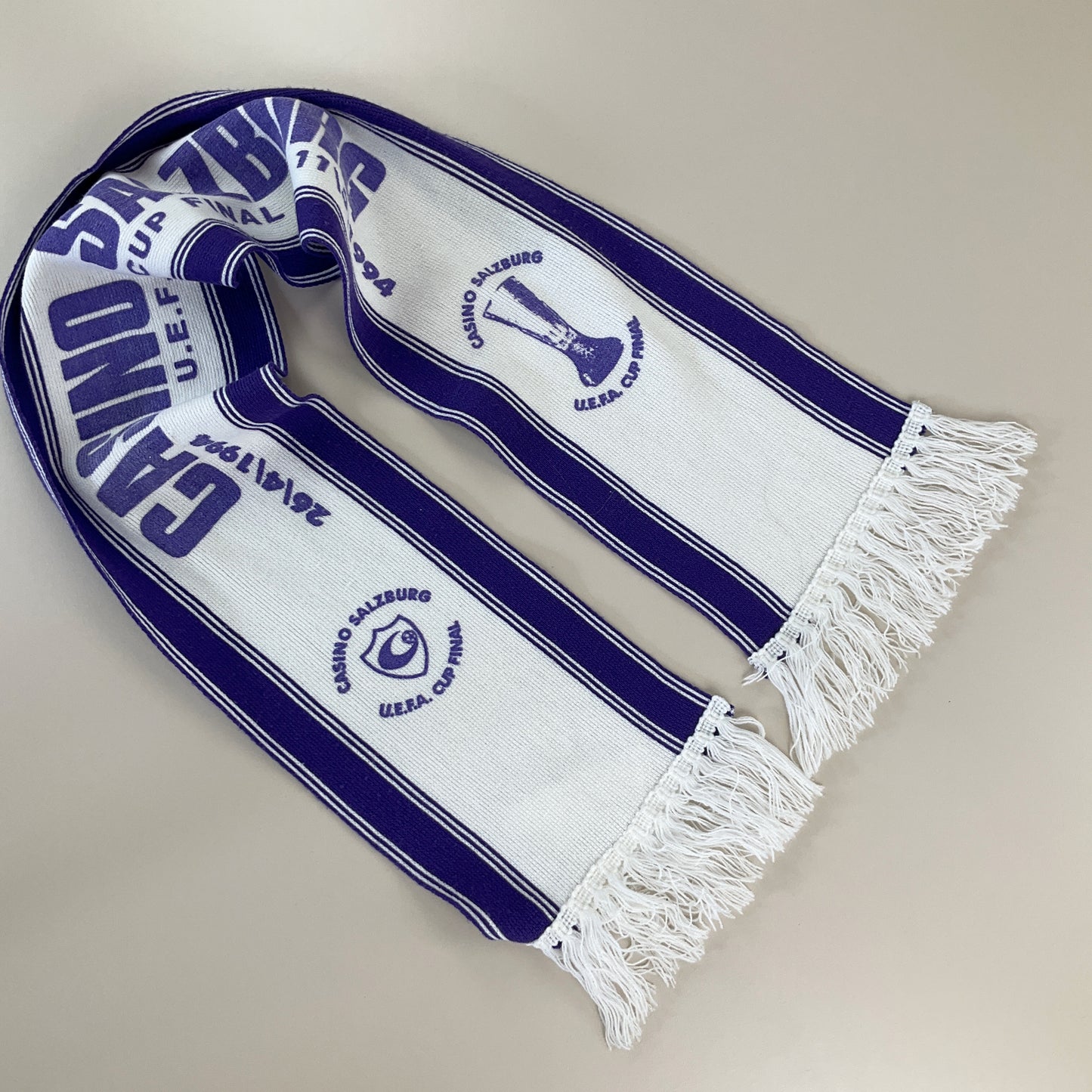 Casino Salzburg 1994 UEFA Cup Finale Schal-Casino Salzburg-olesstore-vintage-secondhand-shop-austria-österreich