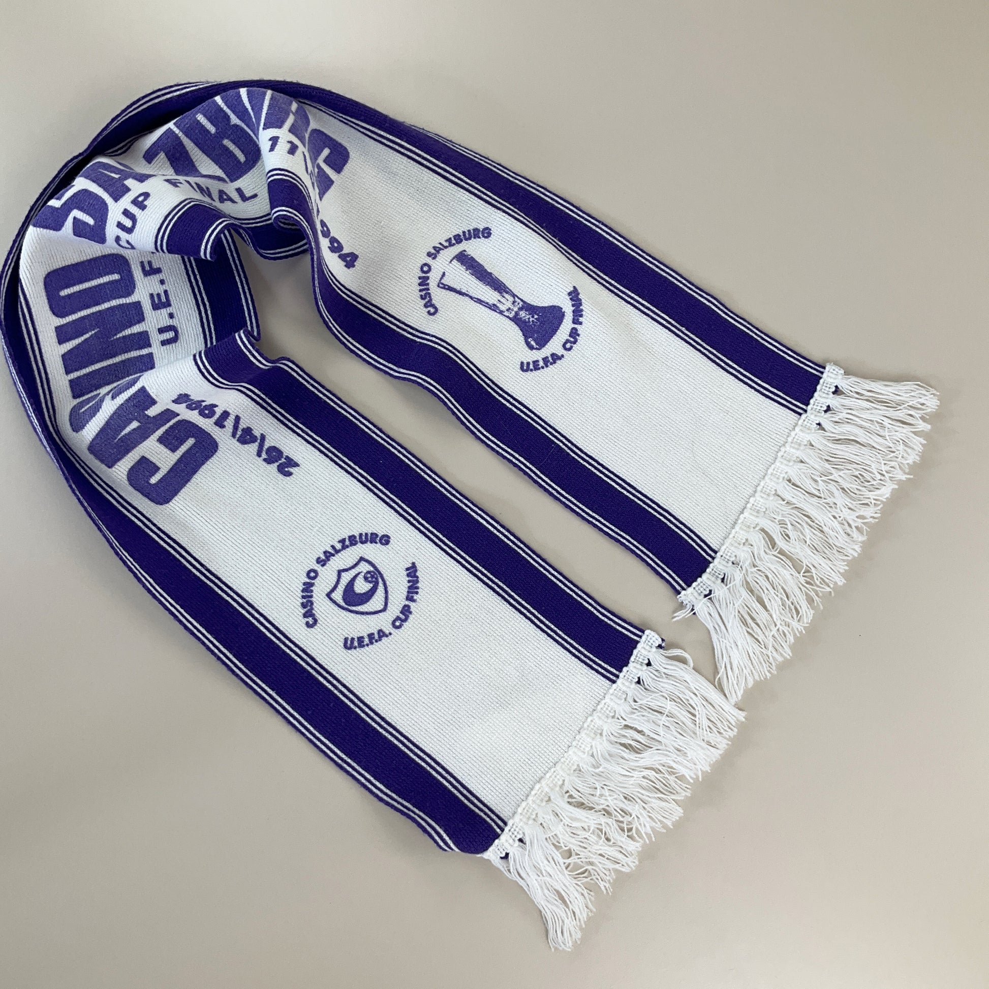 Casino Salzburg 1994 UEFA Cup Finale Schal-Casino Salzburg-olesstore-vintage-secondhand-shop-austria-österreich