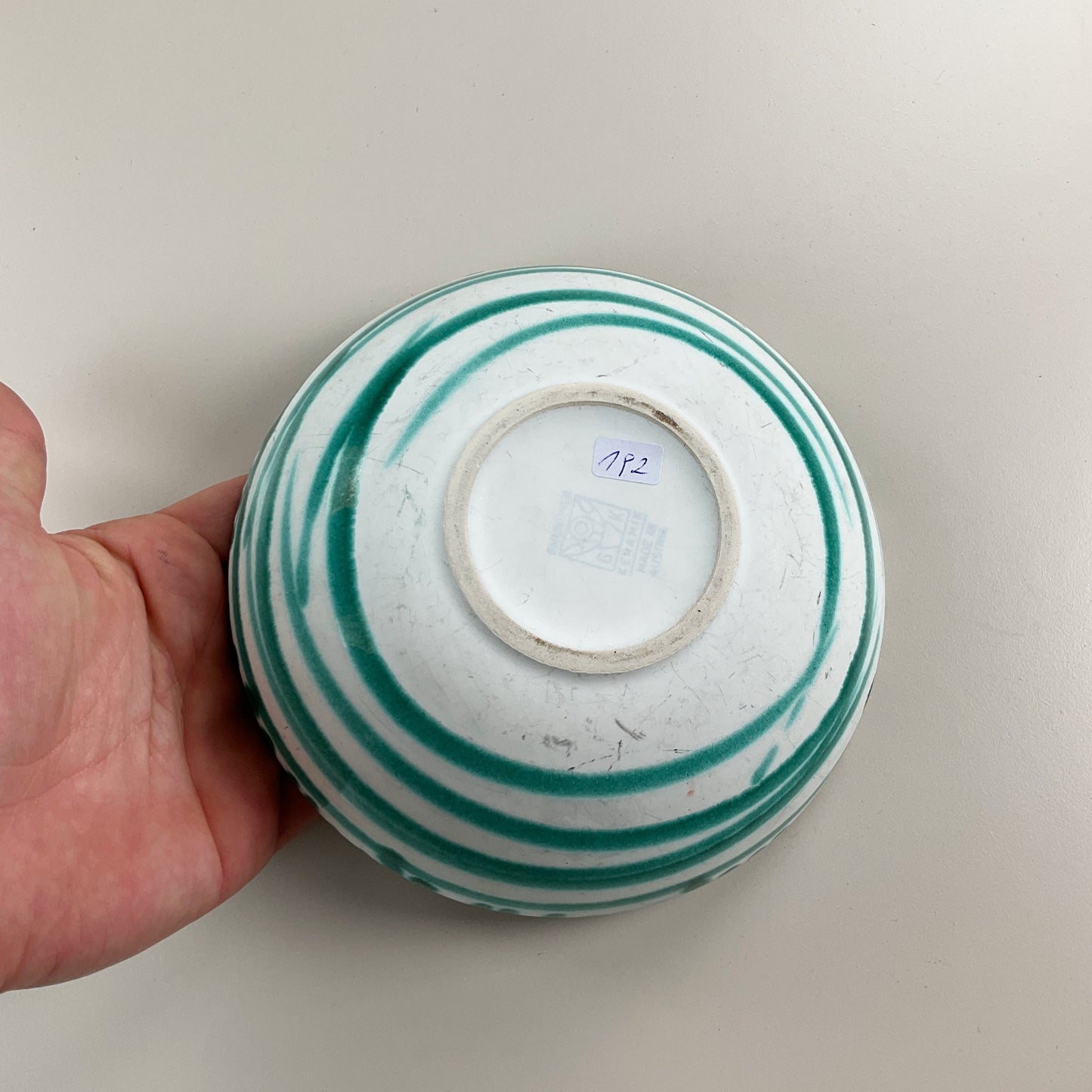 Gmundner Keramik kleine Schüssel Grüngeflammt Ø17cm-Gmundner Keramik-olesstore-vintage-secondhand-shop-austria-österreich