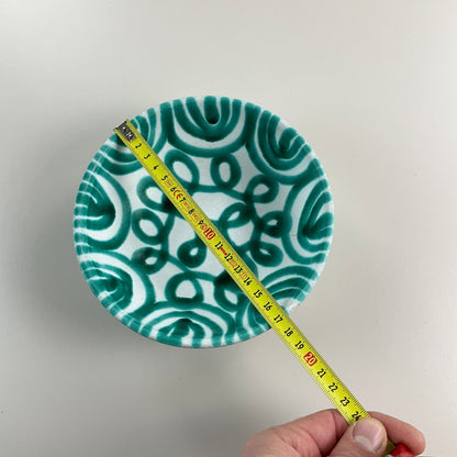 Gmundner Keramik kleine Schüssel Grüngeflammt Ø17cm-Gmundner Keramik-olesstore-vintage-secondhand-shop-austria-österreich