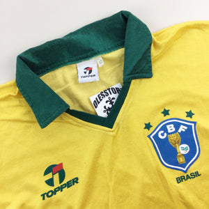Topper x Brasil 1986 Football Jersey - XS-TOPPER-olesstore-vintage-secondhand-shop-austria-österreich